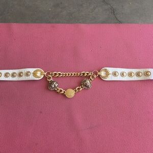 White and Gold Chain Belt